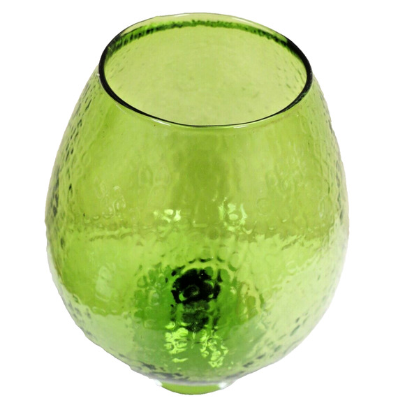 MCM Empoli Textured Green Glass Brandy Snifter - Mid Century Vintage 8.75" Large - Picture 2 of 5